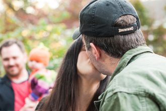 DC widow blog writer Marjorie Brimley kisses her husband Shawn
