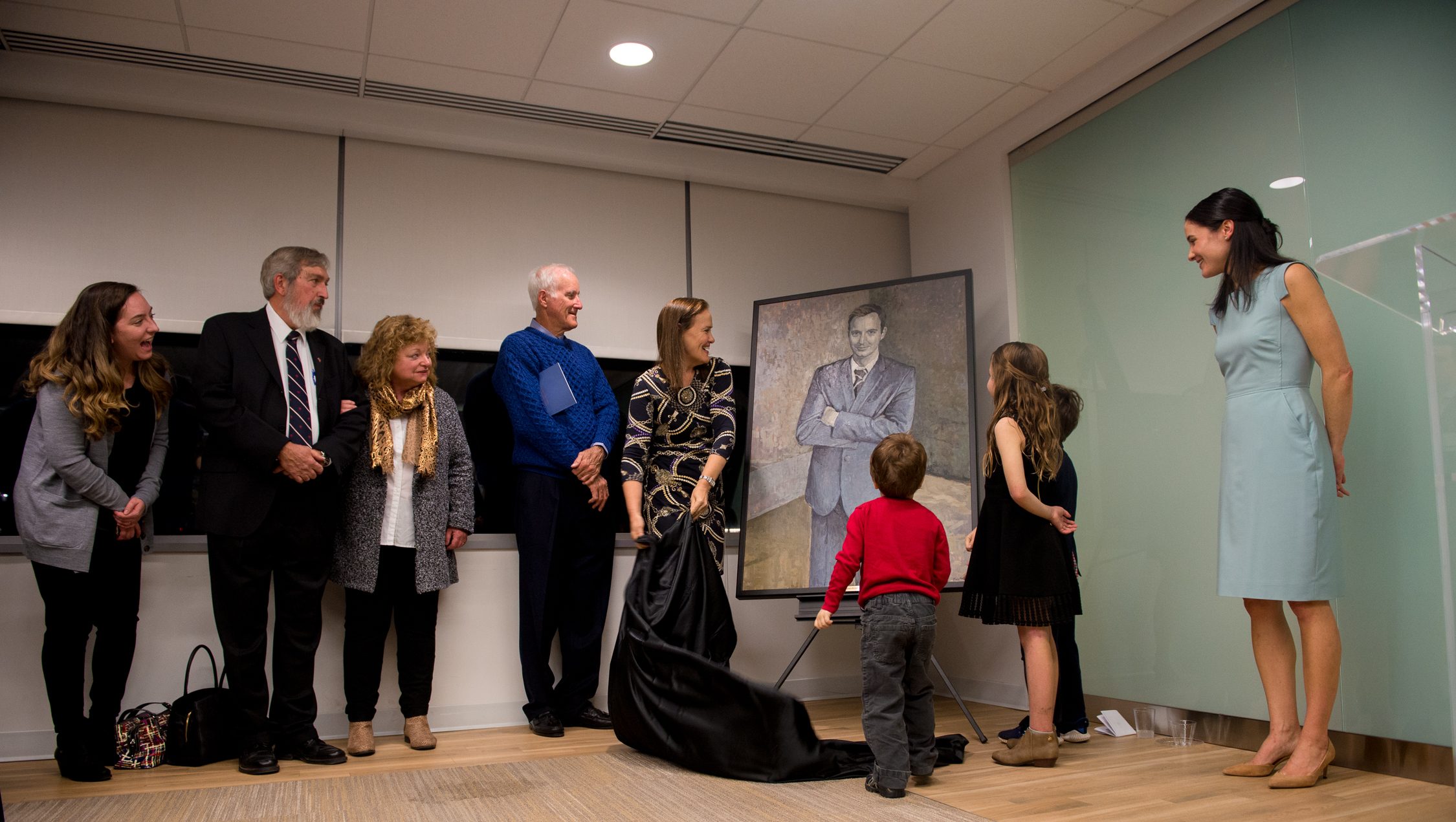 Shawn Brimley's family at the CNAS portrait dedication in DC