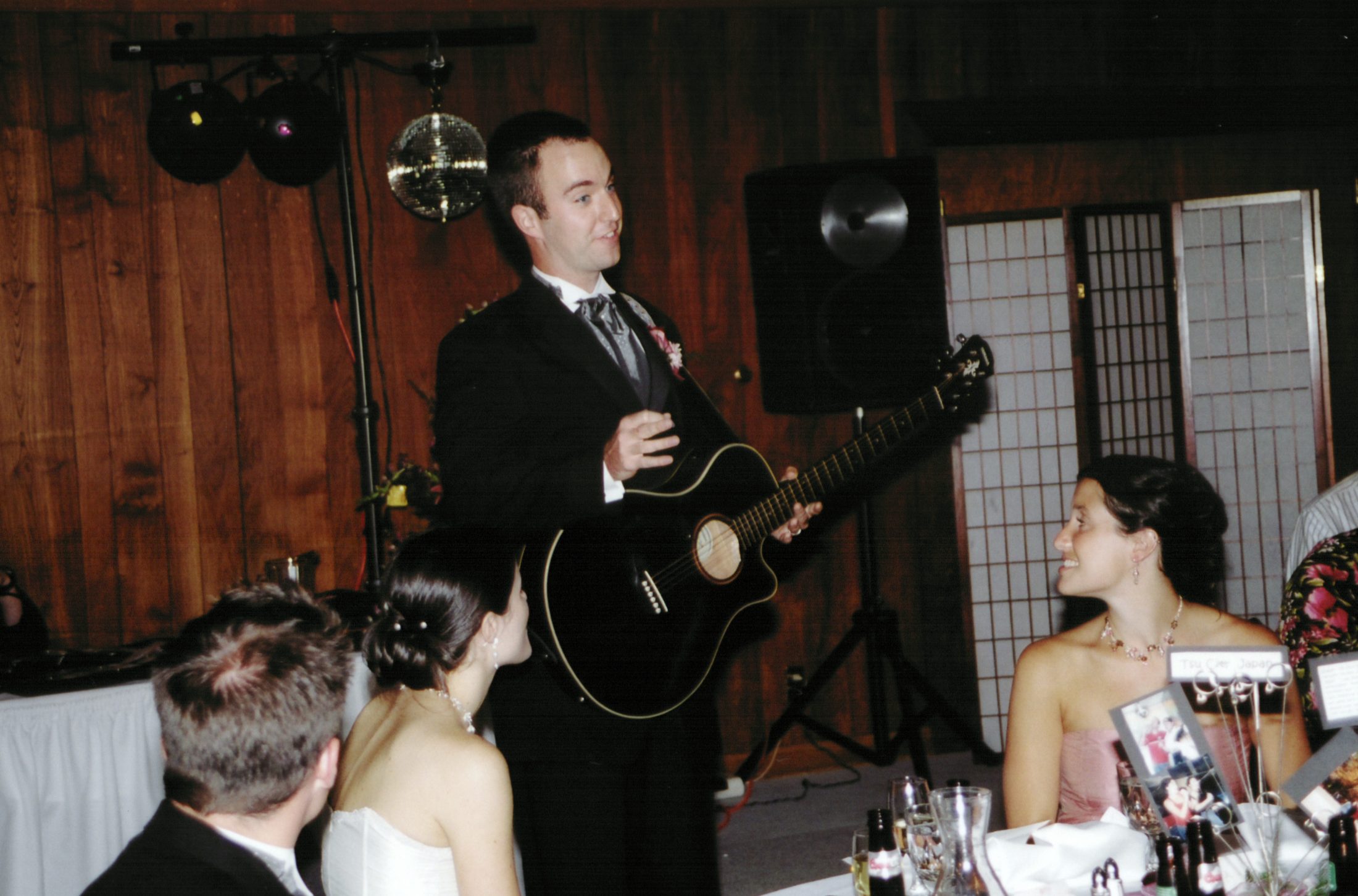 DC widow blog writer Marjorie Brimley's husband plays guitar at their wedding