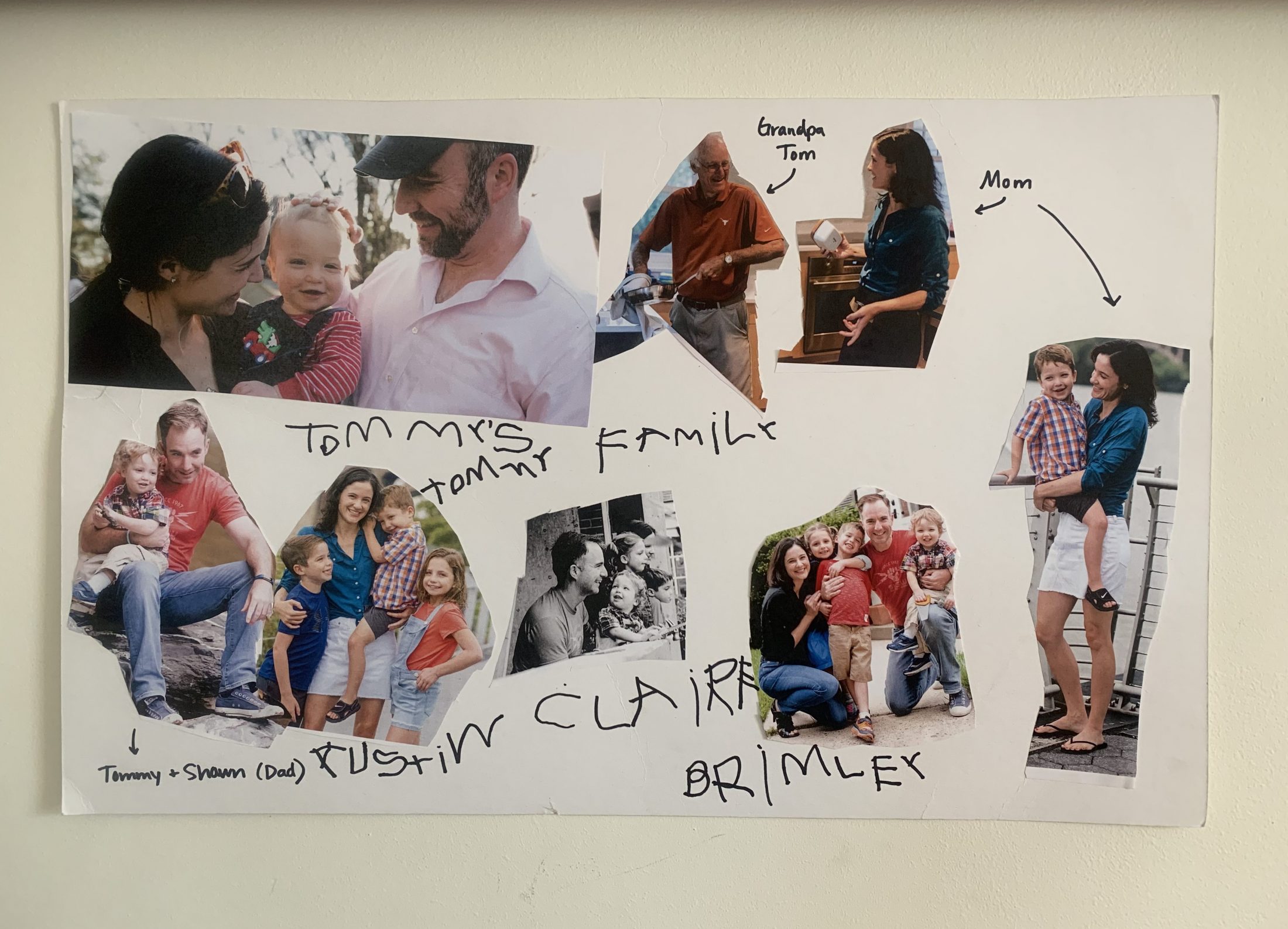 Poster collage of the family of DC widow blog writer Marjorie Brimley