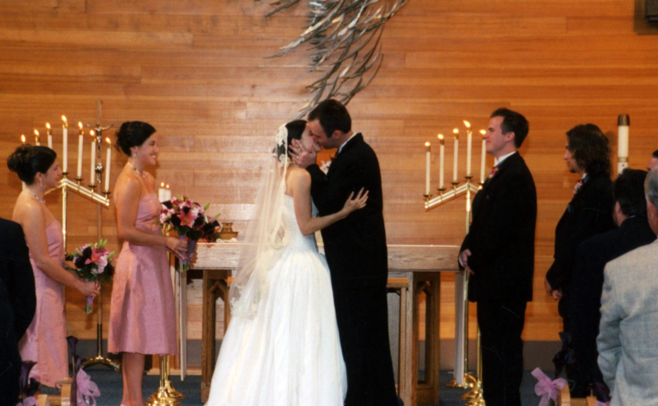 DC widow blog writer Marjorie Brimley kisses husband Shawn at their wedding