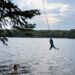 Son of DC widow writer Marjorie Brimley Hale swings over lake