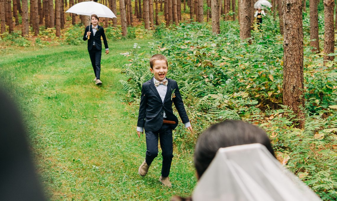 Son Tommy of DC widow blog writer Marjorie Brimley Hale runs to her at wedding