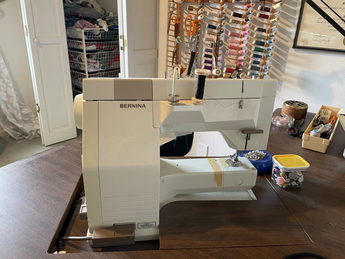 Sewing machine for blog by DC widow writer Marjorie Brimley Hale