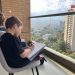 Son of DC widow blog writer Marjorie Brimley Hale draws on porch in Colombia